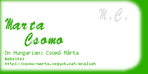marta csomo business card